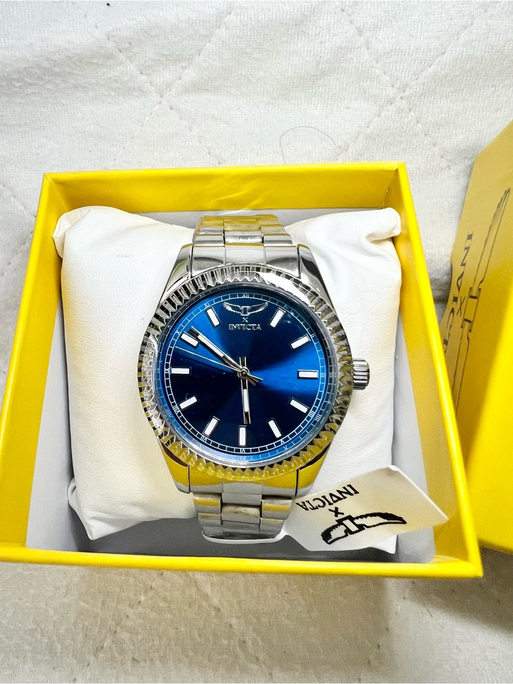 NEW! Invicta Elegant Silver Watch with Blue Dial